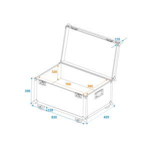 Roadinger Universal Transport Case 80x40cm with wheels
