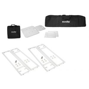 Stativ lumini Eurolite 2x Stage Stand cu inaltime reglabila alb + truss light