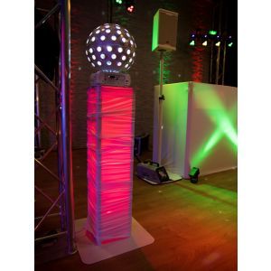 Stativ lumini Eurolite 2x Stage Stand cu inaltime reglabila alb + truss light