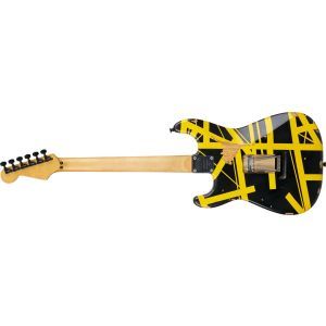 EVH Limited Edition Striped Series Frankenstein Frankie Aged Black and Yellow Black with Yellow Stripes