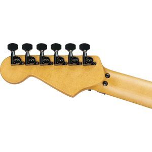 EVH Limited Edition Striped Series Frankenstein Frankie Aged Black and Yellow Black with Yellow Stripes