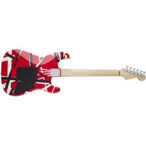 EVH Striped Series LH R-B-W Maple Fingerboard Red Black and White Stripes