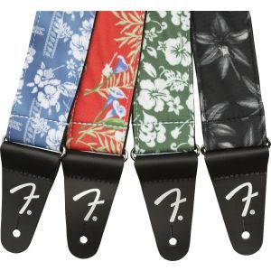 Fender Hawaiian Straps Black Floral