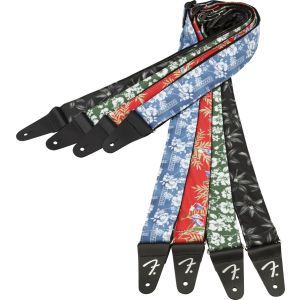 Fender Hawaiian Straps Red Floral