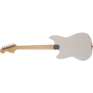 Fender 2023 Collection Made in Japan Traditional 60s Mustang Olympic White with Red Competition Stripe