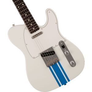 Fender 2023 Collection Made in Japan Traditional 60s Telecaster Olympic White with Blue Competition Stripe