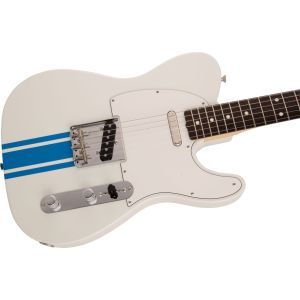 Fender 2023 Collection Made in Japan Traditional 60s Telecaster Olympic White with Blue Competition Stripe