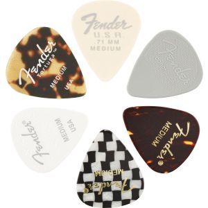 Fender Material Medley Picks 351 Shape - 6 Pack Multi-Color Pack