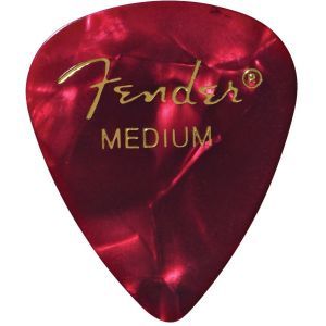 Fender Premium Celluloid Picks 351 Shape - 1 Gross Red Moto