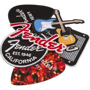 Fender Amp Logo Patch Black and Chrome