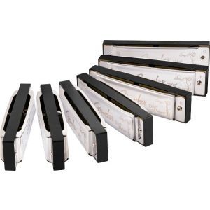 Fender Blues Deluxe Harmonica Pack of 7 with Case
