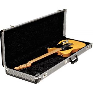 Fender G&G Deluxe Strat-Tele Hardshell Case Black Tweed with Black Interior