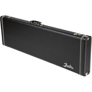 Fender G&G Deluxe Jazz Bass Hardshell Case Black with Orange Plush Interior Fender Amp Logo