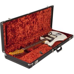Fender G&G Deluxe Hardshell Cases - Jaguar - Jazzmaster - Toronado - Jagmaster Black with Orange Plush Interior
