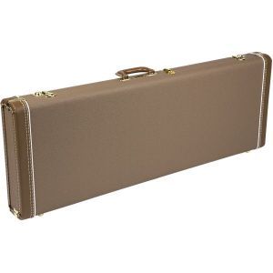 Fender G&G Deluxe Hardshell Cases - Jaguar - Jazzmaster - Toronado - Jagmaster Brown with Gold Plush Interior