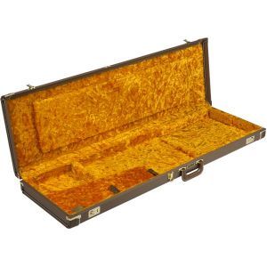 Fender G&G Deluxe Hardshell Cases - Precision Bass Brown with Gold Plush Interior
