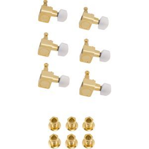 Fender Deluxe Cast/Sealed Guitar Tuning Machines with Pearl Buttons Gold
