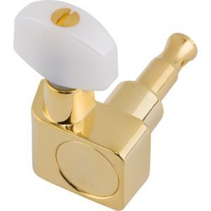 Fender Deluxe Cast/Sealed Guitar Tuning Machines with Pearl Buttons Gold