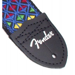 Fender Eric Johnson Signature Strap Blue with Multi-Colored Triangle Pattern