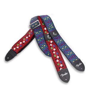 Fender Eric Johnson Signature Strap Blue with Multi-Colored Triangle Pattern