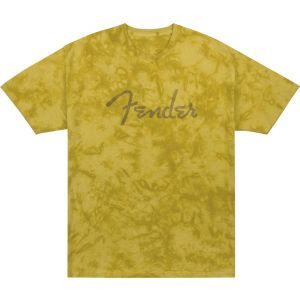 Fender Spaghetti Logo Tie-Dye T-Shirt Mustard M