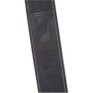 Fender Monogram Leather Strap-Black