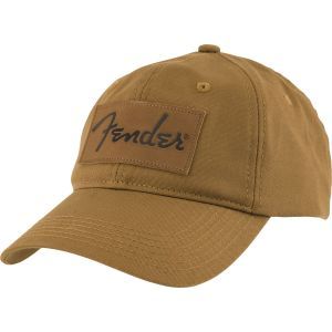 Fender Vintage Leather Badge Hat Caramel
