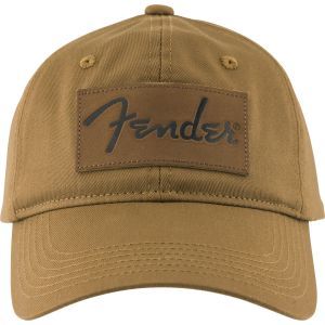 Fender Vintage Leather Badge Hat Caramel