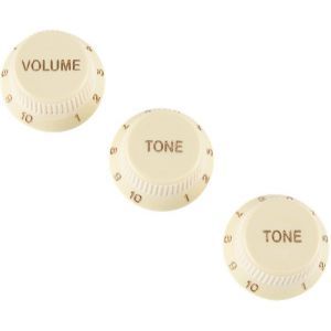 Fender Stratocaster Soft Touch Knobs Aged White Aged White