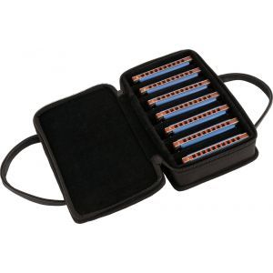 Fender Midnight Blues Harmonica Pack of 7 with Case