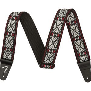 Fender Pasadena Woven Strap Red Snowflake