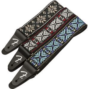 Fender Pasadena Woven Strap Red Snowflake