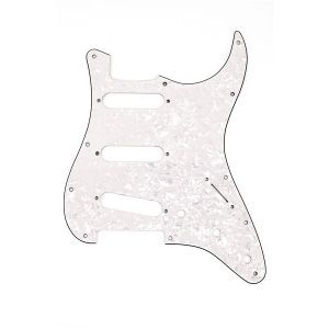 Fender 11-Hole Modern-Style Stratocaster S/S/S Pickguards White Moto