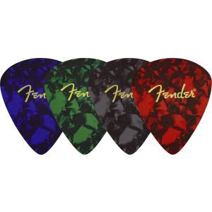 Fender Pick Shape Logo Coasters 4-Pack Multi-Color