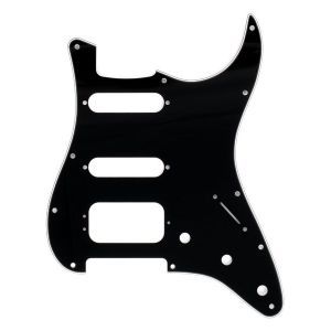 Fender Pickguard Stratocaster H/S/S 11-Hole Mount 3-Screw Mount HB 3-Ply Black