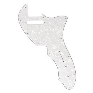 Fender 69 Tele Thinline Pickguard White Moto