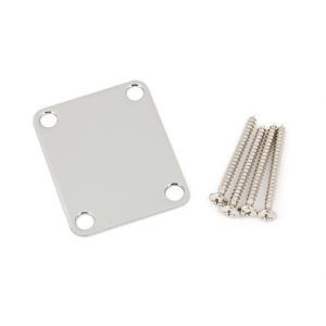 Fender 4-Bolt Vintage-Style Neck Plate No Logo Chrome