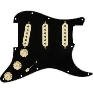 Fender Pre-Wired Strat Pickguard Custom 69 SSS Black