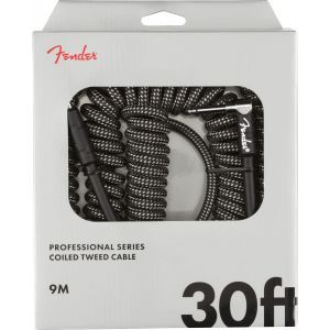 Fender Professional Series Coil Cable Tweed 30 Gray Tweed