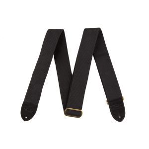 Fender Cotton/Leather Strap-Black