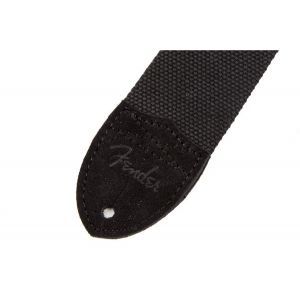 Fender Cotton/Leather Strap-Black