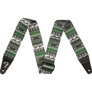 Fender Ugly Christmas Sweater Strap, Green Fair Isle Green