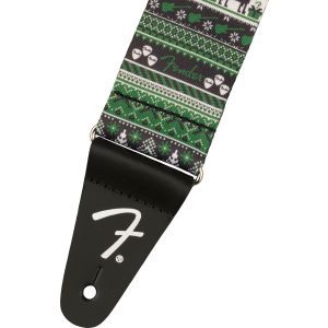 Fender Ugly Christmas Sweater Strap, Green Fair Isle Green