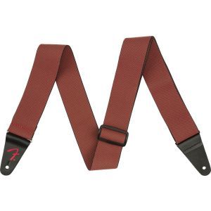 Fender Limited Edition WeighLess Festive Strap Red and Green