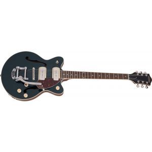 Gretsch Guitars G2655T-P90 Streamliner Center Block Jr. Double-Cut P90 with Bigsby Two-Tone Midnight Sapphire and Vintage Mahogany Stain