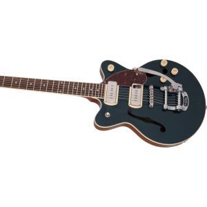 Gretsch Guitars G2655T-P90 Streamliner Center Block Jr. Double-Cut P90 with Bigsby Two-Tone Midnight Sapphire and Vintage Mahogany Stain