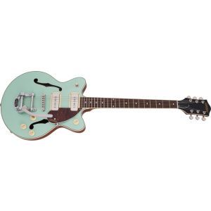 Gretsch Guitars G2655T-P90 Streamliner Center Block Jr. Double-Cut P90 with Bigsby Two-Tone Mint Metallic with Vintage Mahogany Stain