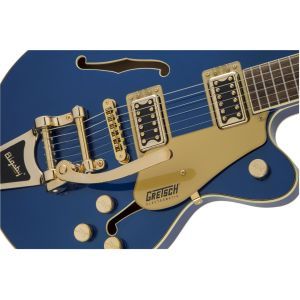 Gretsch G5655TG Electromatic Center Block Jr. Single-Cut with Bigsby and Gold Hardware Azure Metallic