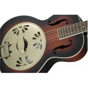 Gretsch Guitars G9241 Alligator Biscuit Round-Neck Acoustic - Electric Resonator Guitar 2-Color Sunburst