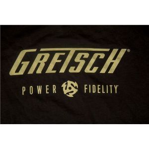 Gretsch Power & Fidelity Logo T-Shirt Black XXL